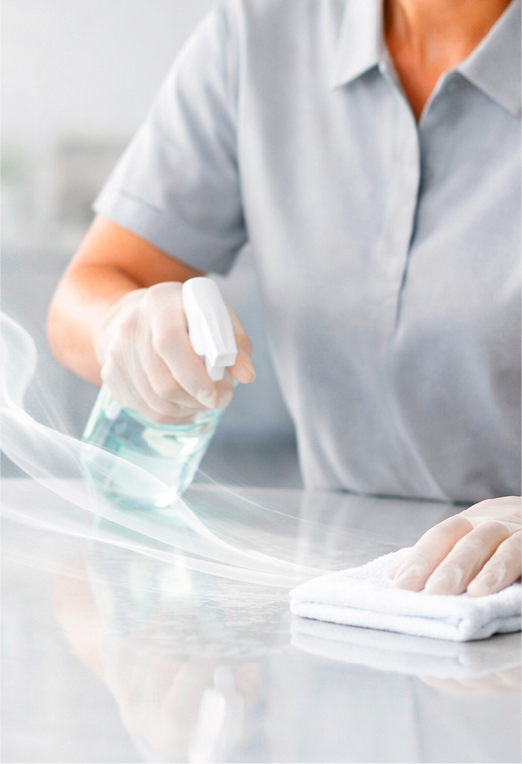 Industrial cleaning: surface preparation and controlled procedures with IPA.
